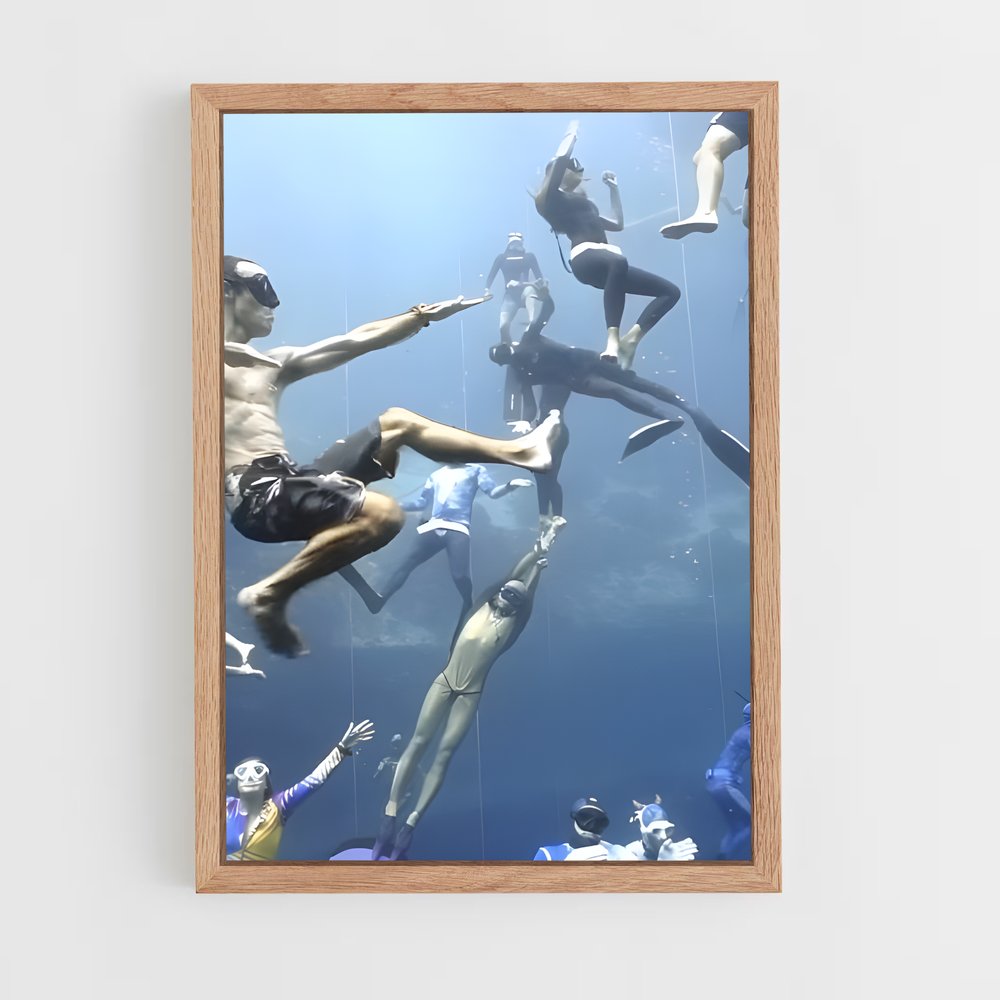 Poster Navigateurs de Papier – affiche Plongée en apnée (vue 4)